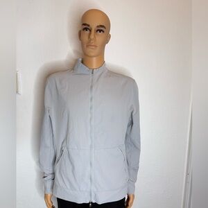 Lululemon Airing Easy Jacket Mens Size L Gray Zip Ripstop Lightweight Athletic